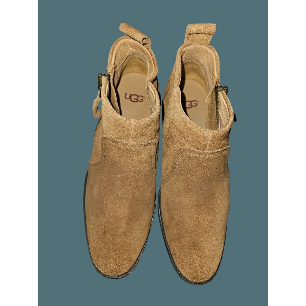 Ugg Upper Suede Side Zip Aureo Ankle Booties Women Size 6.5 - Picture 7 of 10